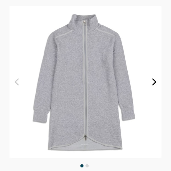 Lululemon gray on repeat zip up ribbed cardigan jacket size 6 - Picture 1 of 16